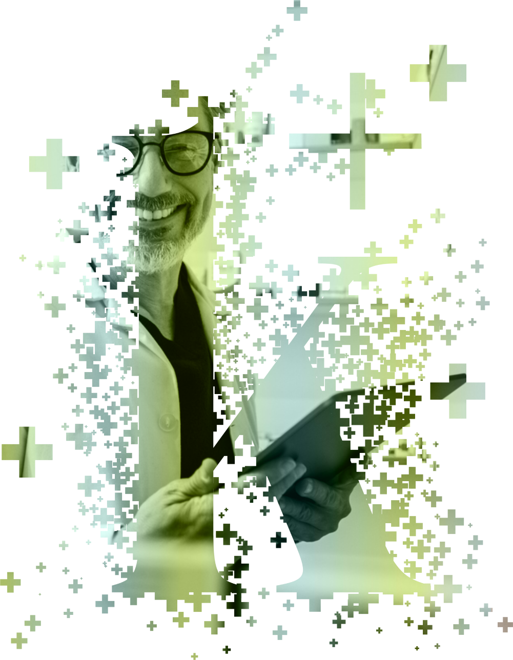 Farmacèutica analitzant dades digitals